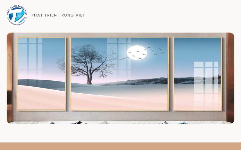 Tranh tráng gương đẹp cho văn phòng, showroom - Mẫu 2